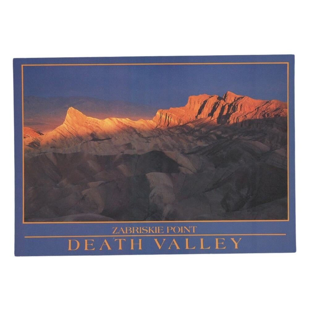 Vintage Unused Death Valley Postcard Zabriskie Point National Monument